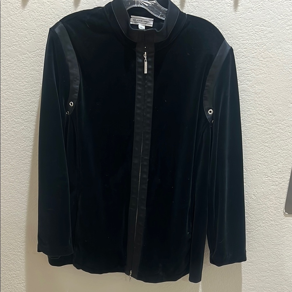 St John Sport Velvet jacket with Satin Accents size L